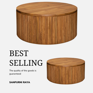 New Product Modern Simple Coffee <b>Table</b> Round Wood <b>Low</b> <b>Table</b> Natural Color for Living Room Furniture High Quality Furniture - Product Image 6