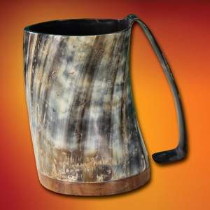 NODERN ALTA CALIDAD VIKING WINE HORN TAZA TANKHARD BEER BUFFALO Cuerno Taza Tallada Beber Cuerno Taza para Ocasión de Navidad - Product Image 1
