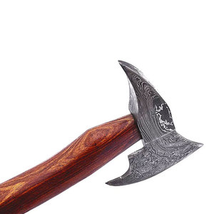 Wholesale Customized OEM ODM Cutlery Factory New Design Damascus Steel Axe with Wooden <b>Handle</b> Top Selling Product Multi-Purpose - Product Image 6