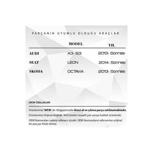 Pièce de rideau de toit ouvrant pour Seat Leon - Product Image 1