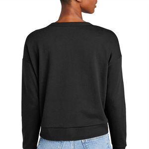 Sudadera Negra con Cuello en V para Mujer, Suave y Cómoda, Ideal para Usar en Capas en Otoño e Invierno - Product Image 5