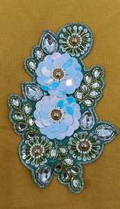 Venta al por mayor de parches de cuentas de diamantes de imitación hechos a mano en 3D para ropa de niños apliques de tela bordados - Product Image 2