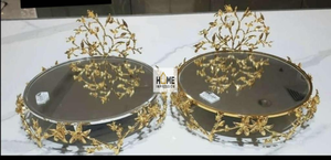 Vente en gros de bols à chocolat en métal Plateaux à chocolat décoratifs dorés Plateaux et bols à chocolat Motif de feuilles de fleurs au prix le plus bas - Product Image 5