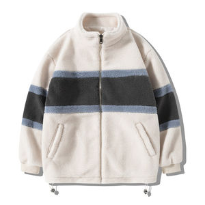 Veste Sherpa pour hommes de haute qualité brodée sur mesure Veste tendance en polaire personnalisée avec broderie de couleur unie - Product Image 2