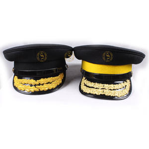 Customization Flat Top Officer <b>Cap</b> Captain Uniform <b>Caps</b> Hats - Product Image 4