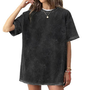 Camiseta de algodón 100% lavada con ácido de gran tamaño para hombre, ropa de Fitness de secado rápido, impresión personalizada/bordado de manga corta de punto - Product Image 1