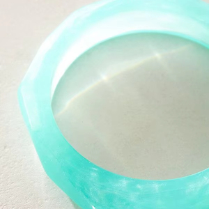 กำไลข้อมือเรซิน COLOUR แบบเต็มและ fnsh ขนาดเล็กกำไลข้อมืออะคริลิคเรซิ่นเปิดสำหรับผู้หญิงกำไลข้อมือใสเครื่องประดับ - Product Image 1