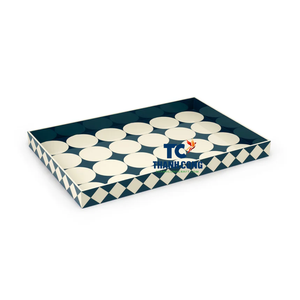 PLATEAU LAQUE fait main pour décor de salle à manger rustique fabriqué au Vietnam avec des plateaux décoratifs en laque vietnamienne authentiques Design - Product Image 1