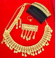 Meilleures ventes 2024 : Ensemble de colliers vintage en alliage plaqué or 24 carats, inspiré de la mode africaine et indienne, fabriqué à la main aux États-Unis, pour les Comores et Mayotte