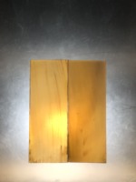 Plaque en corne de buffle d'eau faite à la main, forme carrée, style animal élégant, zone d'agate non polie, blanc laiteux, épaisseur 6 mm, artisanat naturel