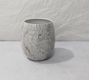 Pot de fleurs texturé beige moderne, élégant, pour intérieur et extérieur, pot de plante décoratif rond pour la maison, le jardin, le bureau, l'hôtel - Product Image 2