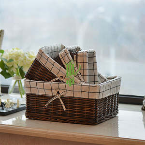 100% Handmade From Vietnam Rattan Box Gift Handicraft square Handwoven <b>Wicker</b> <b>Baskets</b> Manufacturing by VgreenArt - Product Image 4