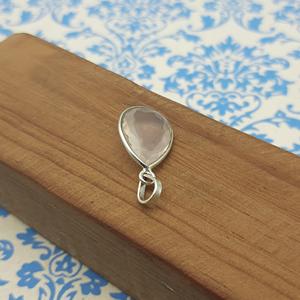 Minimaliste Facettes Rose Quartz Gemstone Pendentif 925 Bijoux En Argent Sterling Collier pour Femmes Guérison Rose Quartz Bijoux - Product Image 3