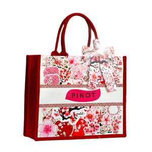 Eco-Friendly Jute Shopping <b>Tote</b> <b>Bags</b> <b>with</b> <b>Zipper</b> Closure and Hand Length Handle Letter Pattern for Women made in Viet Nam - Product Image 4