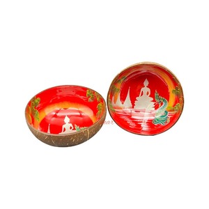 Cuenco de cáscara de coco natural ecológico con logotipo personalizado hecho en Vietnam para mezclar ensaladas y frutas - Product Image 2