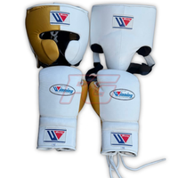 Conjunto de Boxeo Profesional de Cuero Vacuno con Cierre de Gancho y Bucle, Diseño Personalizado, Alta Calidad, Absorbe la Humedad