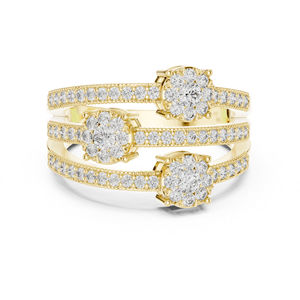 Anillo de Oro Rosa de 14K con Diamante Redondo Cultivado en Laboratorio para Mujer |   Ropa de Oficina |   Diamante Cultivado Nuevo - Product Image 2