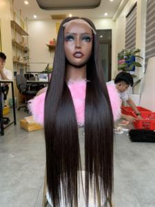 Vietnamese Hair Silky Straight Wave Machine Double Weft <b>Wig</b> for Women Best Quality - Product Image 4