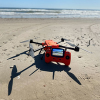 Drone de pêche en plastique étanche pour débutants Fisherman MAX FD2 avec caméra HD 4K, charge utile de 3,5 kg et télécommande