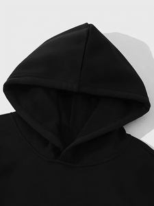 Sudaderas con capucha de otoño para hombre 100% algodón con diseño bordado lavado a la piedra y estampado digital Material térmico de alta calidad - Product Image 2