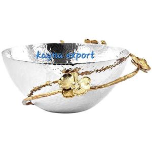 Soporte de Metal dorado decorativo de lujo, cuenco de cristal de fruta artesanal de lujo, decoración de Hotel y boda, frutos secos, cuenco de Chocolate - Product Image 6