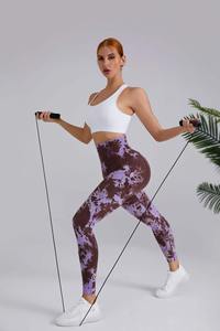 Nouveau ensemble de leggings d'entraînement de gymnastique 4 pièces pour femmes soutien-gorge de sport à dos ouvert pantalon de Fitness taille haute costume de Yoga côtelé avec motif solide - Product Image 4