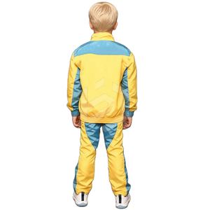 Conjunto de Sudadera con Capucha y Pantalones Deportivos de Algodón Ecológico para Niños, con Cremallera Media, Estilo Urbano y Colores en Contraste - Product Image 2