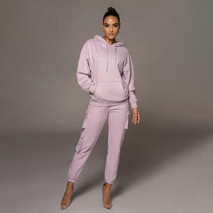 Gran oferta, recién llegados, trajes atléticos para correr para mujer, chándal Unisex, Sudadera con capucha de 2 piezas, conjuntos de chándal para mujer - Product Image 5