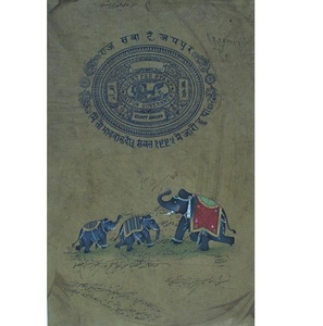 Art peint à la main de style premium sur papier ancien avec un design moderne minimaliste - Product Image 6