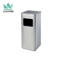 Poubelle en acier inoxydable DB-90C Poubelle carrée à grille supérieure Poubelle d'hôtel d'intérieur Poubelle d'hôtel en acier inoxydable Poubelles d'hôtel Récipient à déchets