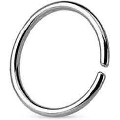 Anello per il Naso Regolabile in Acciaio Inossidabile Lucidato, Orecchini a Cerchio Stile Classico per Donne - Product Image 3