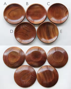 Plato de madera redondo ecológico de último diseño para servir y cenar para bodas y uso en la cocina de madera de Crescent Crafts - Product Image 3