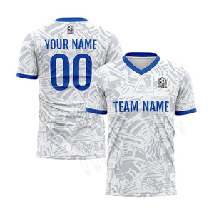 Camiseta de fútbol de secado rápido de poliéster 100% personalizada para hombre, uniforme de fútbol de Color blanco, camiseta de fútbol lisa - Product Image 2