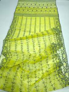 Qualité Export exclusive Dhakai Bleu Ciel Jamdani Sharee pour Femme JAMDANI TISSU VERT Bleu ROUGE Doré du Bangladesh - Product Image 6