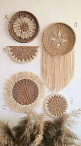 Cestas de mimbre et de algodón para pared, decoración de pared oho, 2023 - Product Image 2