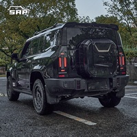 Nouvelle conception 2025 – Kit de pare-chocs avant et aileron arrière ABS noir brillant pour accessoires Jetour T2