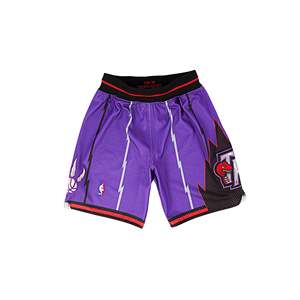   Pantalones Cortos de Baloncesto Auténticos de los Toronto Raptors para Hombre, 100% Poliéster, Color Morado - Product Image 1