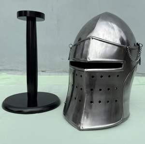 Fabricant de confiance Casque d'armure en métal robuste conçu pour les chevaliers, offrant une protection médiévale solide, durable et artisanale - Product Image 4