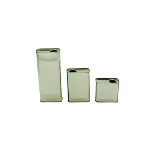 Lata de Metal Personalizada al por Mayor para Aceite de Oliva y Aceite Comestible, Vacía, Cuadrada, Pequeña, de 100 ml, 250 ml, 500 ml - Product Image 1