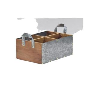 กล่องใส่ช้อนส้อมและส้อมทำจากไม้และชุบสังกะสีใหม่สำหรับเก็บช้อนและส้อมในครัวขายส่ง - Product Image 1