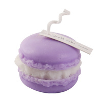 Bougies de cire en forme de macaron Outils de décoration de gâteau Compagnon de Noël d'anniversaire parfumé aux arômes Petites figurines Compagnon de Ravel