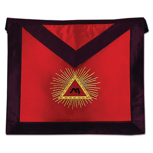 Masonic Regalia Delantal de cuero Royal Arch Bullion Piel bordada Kit de delantal hecho a mano - Product Image 2