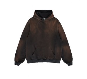 Tela de punto de alta calidad hecha a medida, a prueba de viento, anticontracción, hombros caídos, Sudadera con capucha básica, mezcla de algodón para otoño frontal - Product Image 5