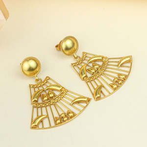 "ต่างหูแฟชั่นระย้าสีทองต่างหูเงิน anokhi arka" - Product Image 2