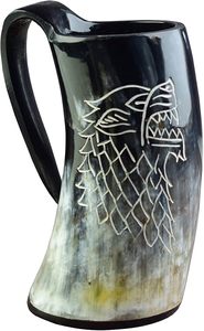 Taza de cuerno vikingo Vintage hecha a mano, diseño pulido ecológico para fiestas navideñas, artesanías naturales de animales únicos - Product Image 6