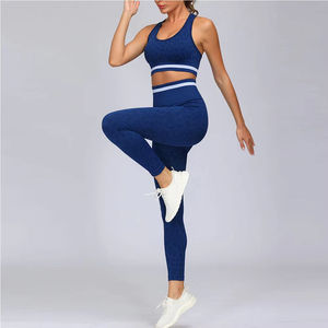Conjunto de Leggings de Yoga Personalizados para Mujer, Transpirables, con Sujetador Deportivo Sexy, Cintura Elástica, Leggings de Entrenamiento con Patrón Sólido - Product Image 6