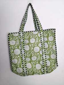 Bolso de Hombro de Moda Hecho a Mano con Colcha Kantha, Bolso de Mano de Algodón Indio, Bolso Tote Bohemio con Parches para Mujer, Bolso de Compras Informal - Product Image 4