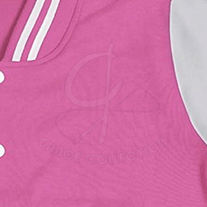 Chaqueta Universitaria Personalizable para Mujer, Mangas de Cuero, Diseño Casual Tipo Bomber, Transpirable, de Secado Rápido, Invierno, Poliéster/Algodón - Product Image 6