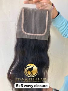 Lista de precios al por mayor para extensiones de cabello humano virgen crudo de visón Camboyano de 22 pulgadas 100% ondulado Natural sin procesar cierre 5x5 indio - Product Image 4