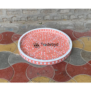 Bandeja con incrustaciones de nácar Tradebyd, elegante bandeja hecha a mano para regalos y decoración del hogar - Product Image 2
